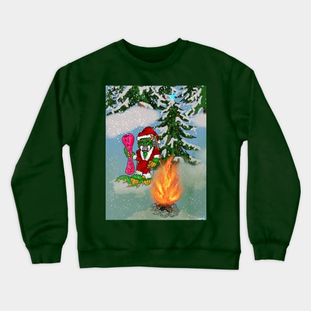 Hodag Christmas Crewneck Sweatshirt by Cassie’s Cryptid Land